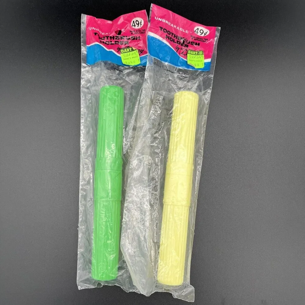 Lot of 2 Vintage Retro Plastic Travel 6